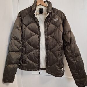 North Face Down Jacket - Bronze/Olive Green